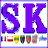 Library of books logo.